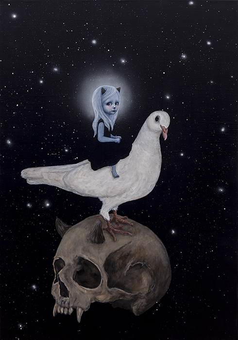 "Drømmen om et mareridt II" Akryl på lærred 100 x 70 cm