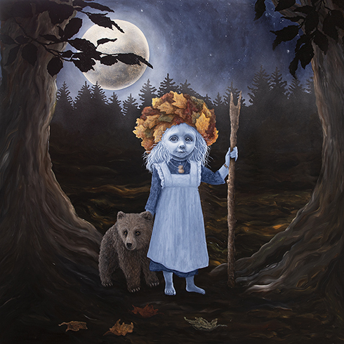 "Harvest Moon" Acrylics on canvas 150 x 150 cm