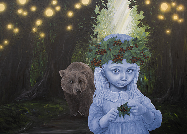 "Come and taste, they aren´t sour" Acrylics on canvas 110 x 150 cm