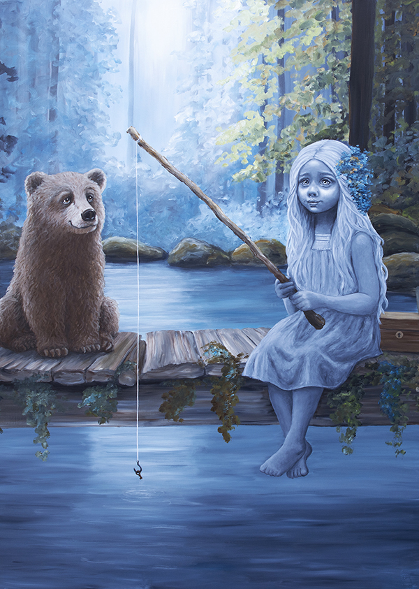Section of "Full Moon Magic" Acrylics on canvas 180 x 250 cm