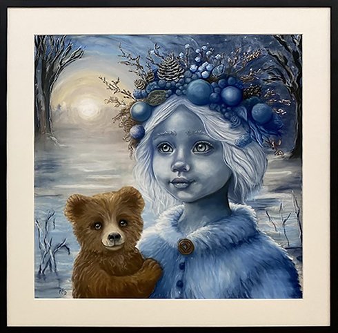 "Vintersolhverv" Pastel 110 x 110 cm solgt